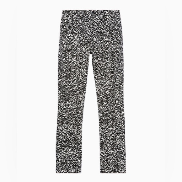 NEW The Kooples (MSRP:$215.00) BLACK LEOPARD/CHEETAH  PRINT SLIM-FIT JEANS - Picture 3 of 6
